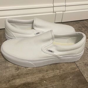 Brand new white vans. Never one. Women’s size 9